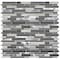 Ackland Sterling Moon Interlocking 12 in. x 12 in. Mixed Glass Stone Metal Blend Mosaic Wall Tile, 20PK AKM-SGM-STMO12X12ILX-CA - alternate 1